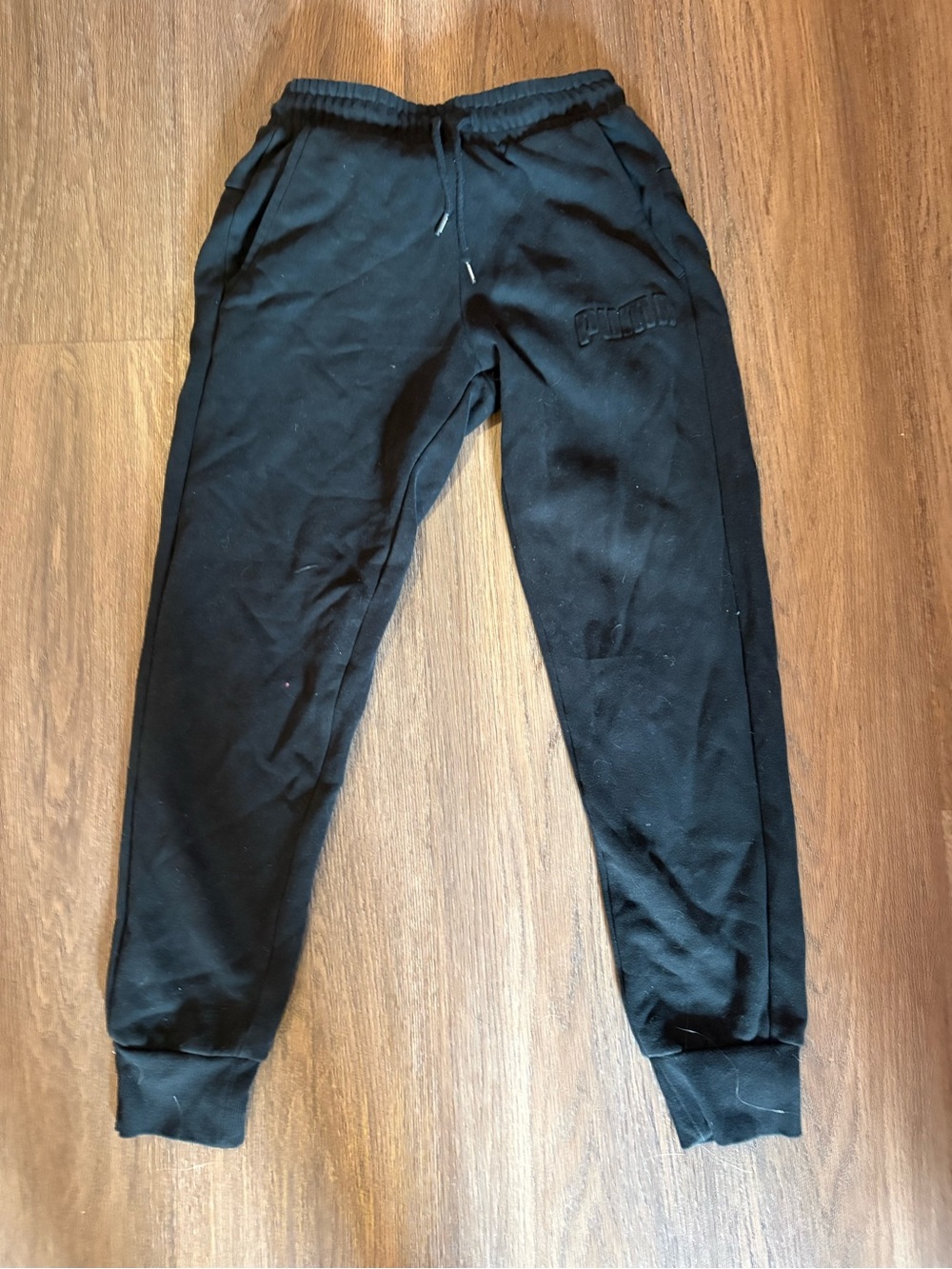 Puma Black Men's Jogger Sweatpants with Drawstring